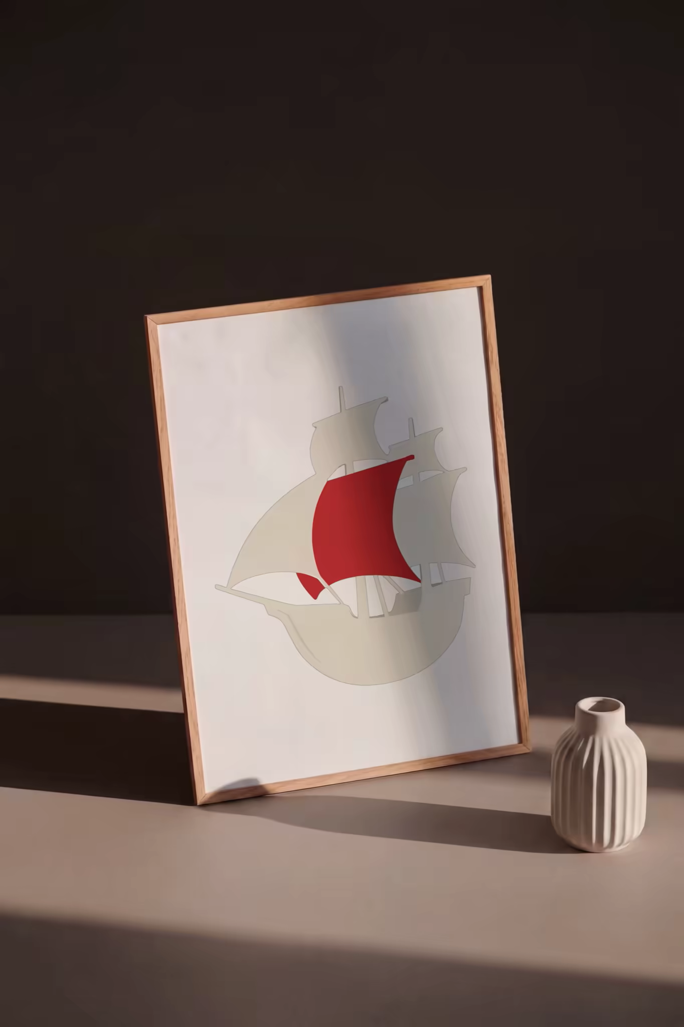 Copper Framed Print Mockup in Evening Light
