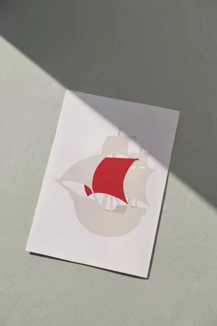 Unframed Art Print Mockup in Slanting Sun