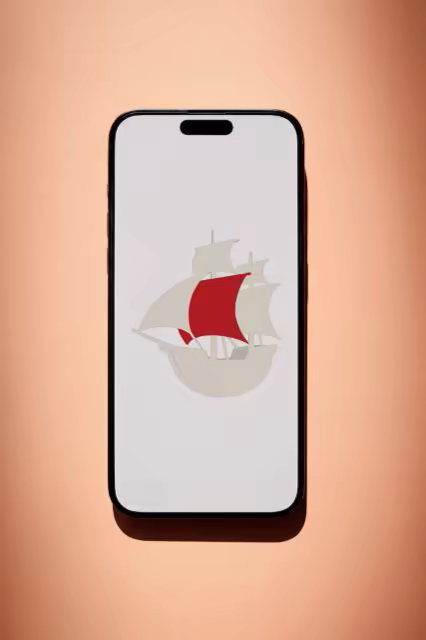 Phone Flat Lay Mockup on a Peach Background