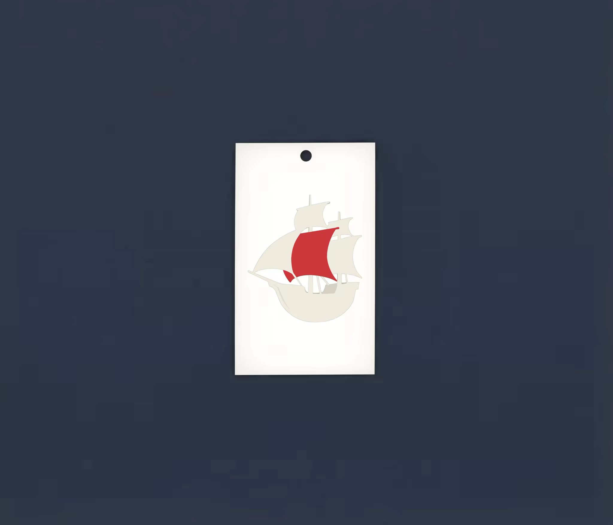 Hang Tag Mockup on a Navy Background