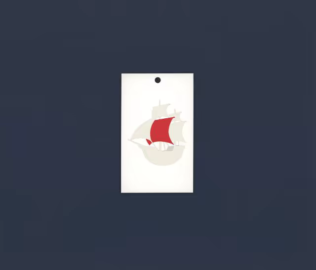 Hang Tag Mockup on a Navy Background