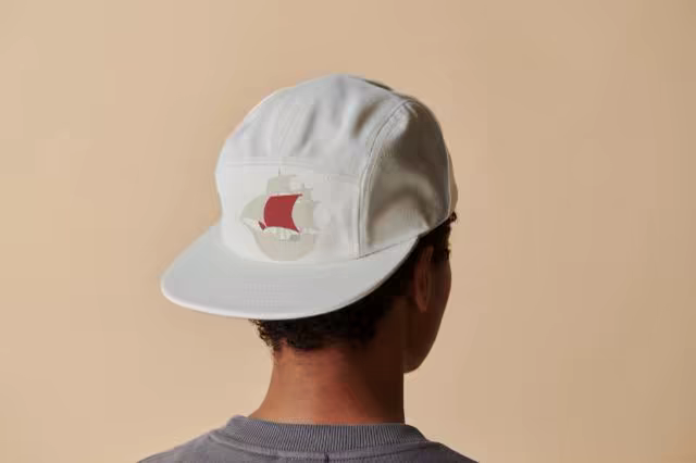 Five Panel Cap Mockup Worn From Behind