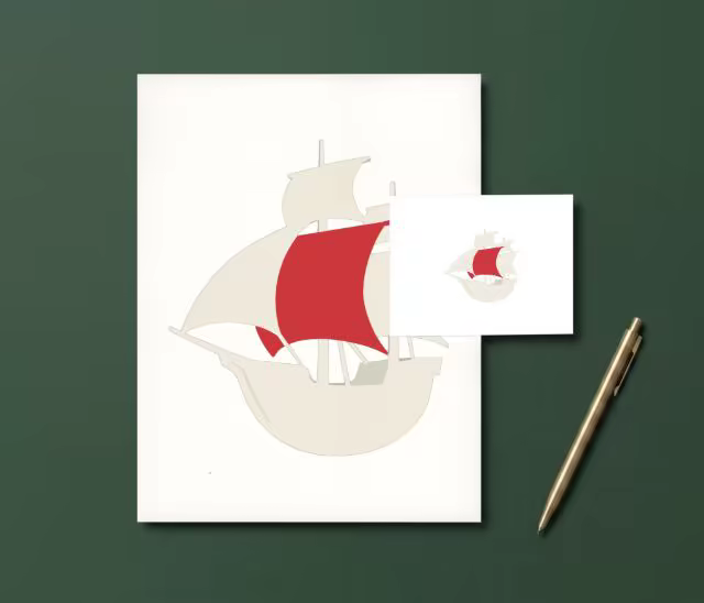 Letterhead and Card Mockup on Forest Green