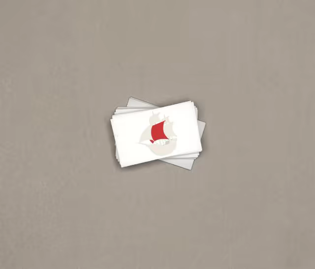 Business Card Stack Mockup on Warm Grey