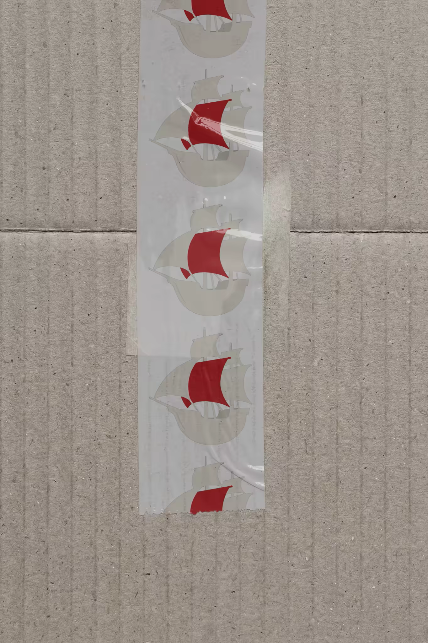 Packing Tape Mockup Sealing a Cardboard Box