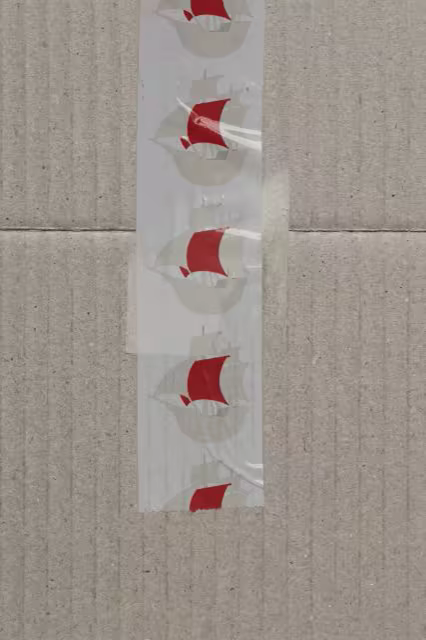 Packing Tape Mockup Sealing a Cardboard Box