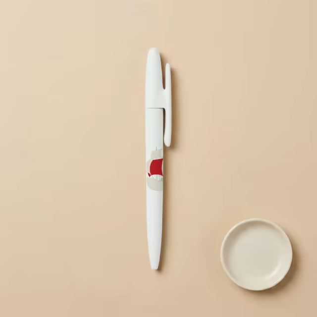 White Pen Mockup Beside a Ceramic Dish
