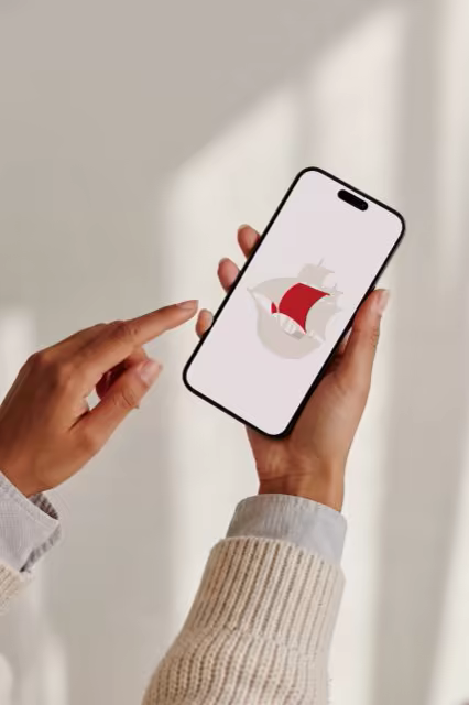 Phone Mockup Held With a Tapping Finger