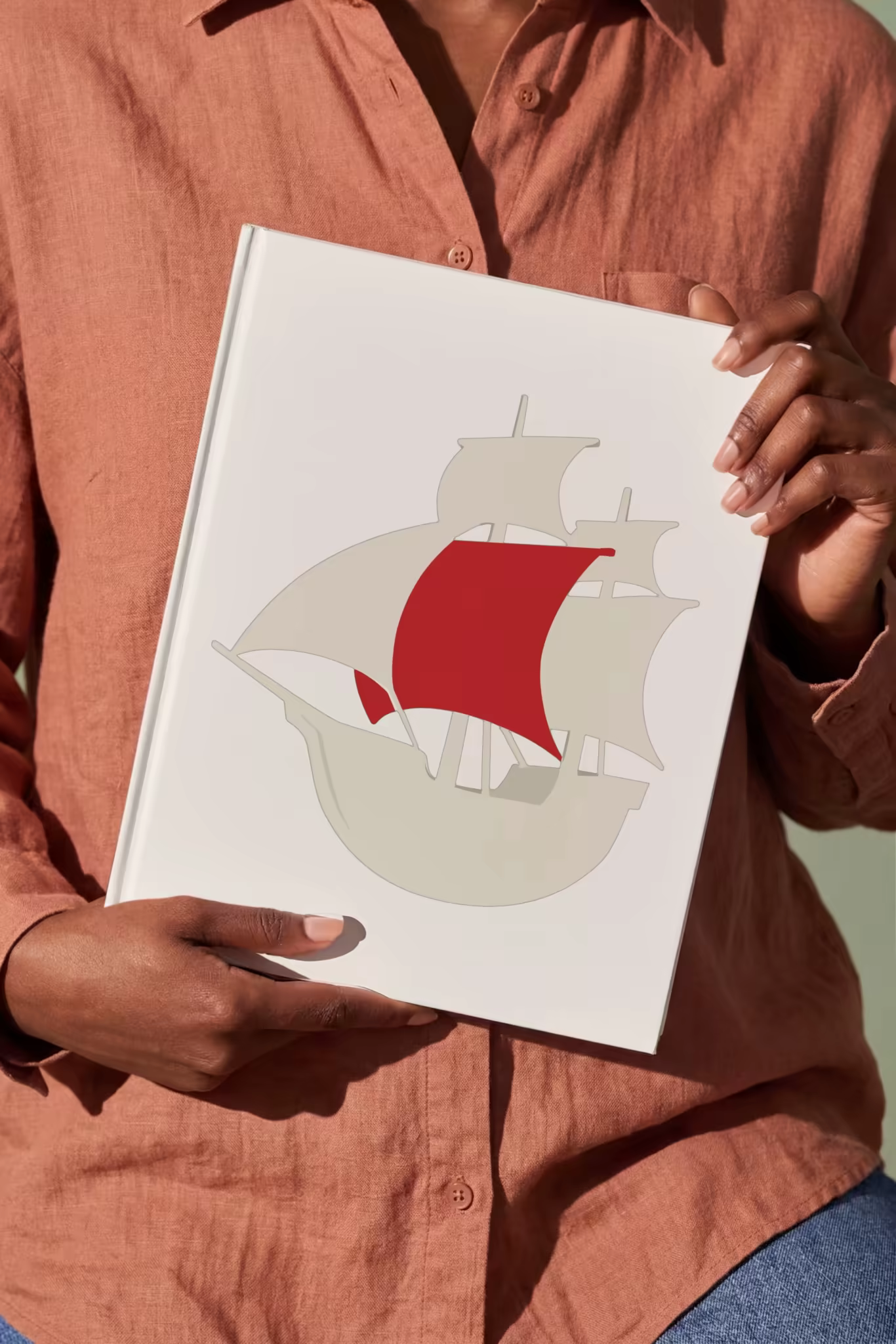 Hardcover Book Mockup in a Model's Hands
