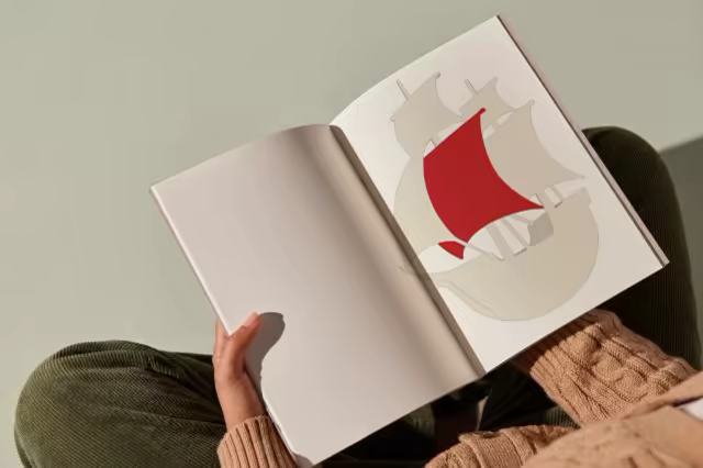 Open Book Mockup on a Reader's Lap
