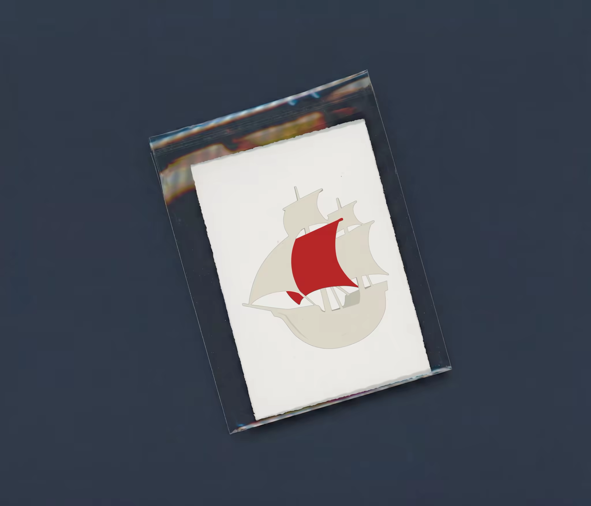 Greeting Card Mockup in a Clear Plastic Sleeve