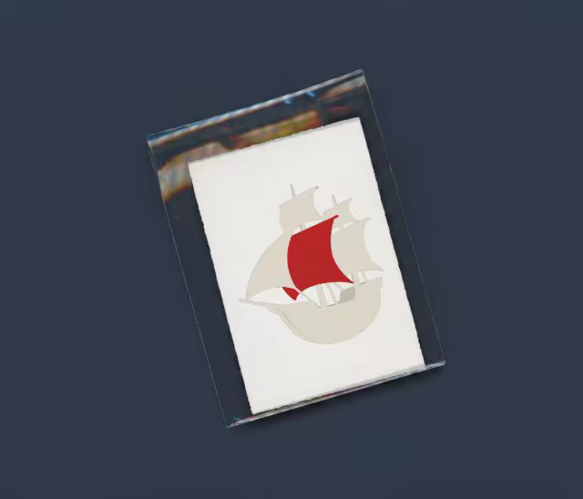 Greeting Card Mockup in a Clear Plastic Sleeve