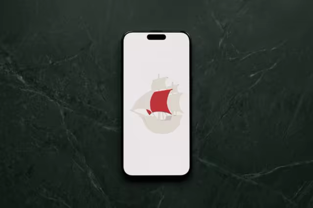 Smartphone Mockup on Dark Green Marble