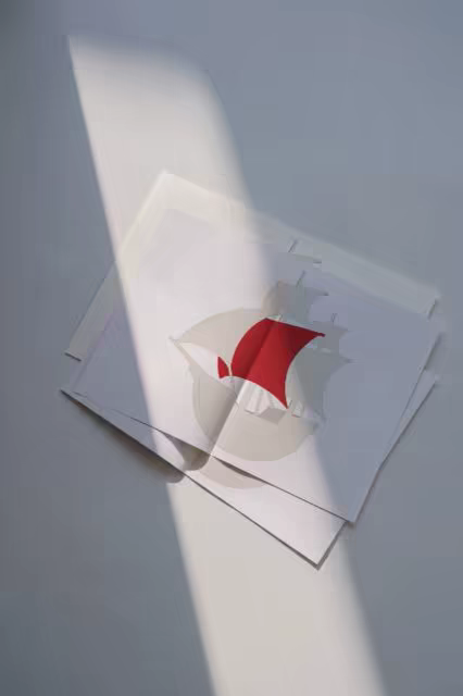 Open Booklet Mockup in a Sharp Beam of Light