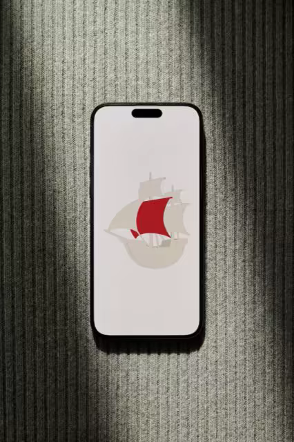 Phone Mockup on Ribbed Grey Fabric
