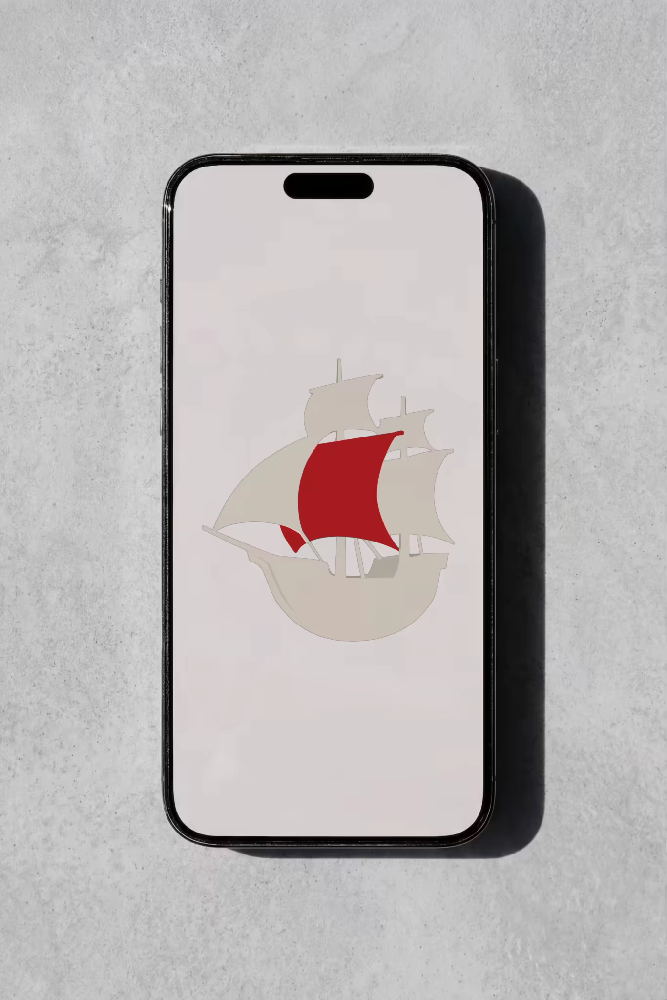 Phone Mockup on Textured Grey Concrete