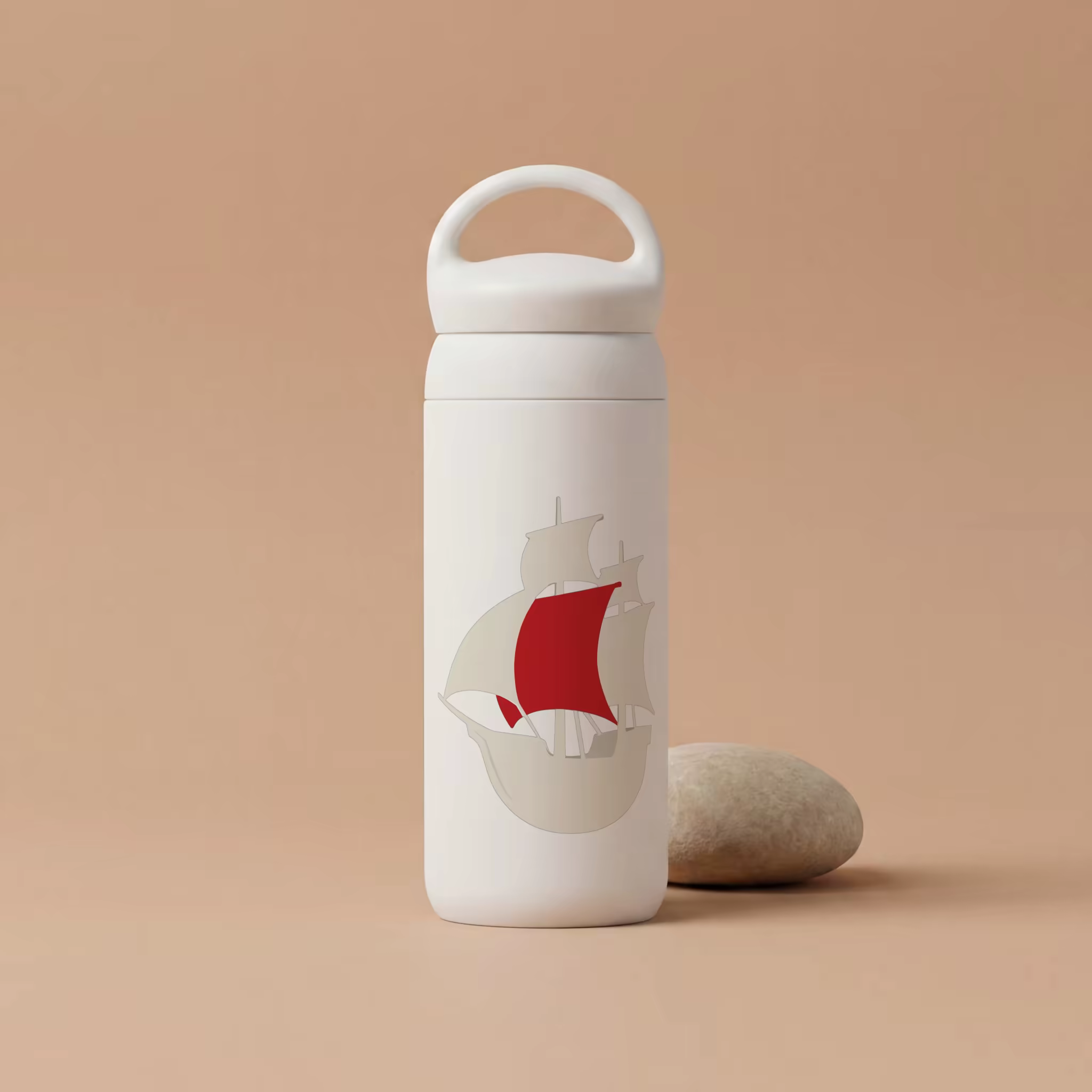 Travel Bottle Mockup With a Loop Handle Lid