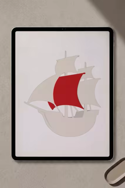 Tablet Mockup Flat on a Grey Stone Surface