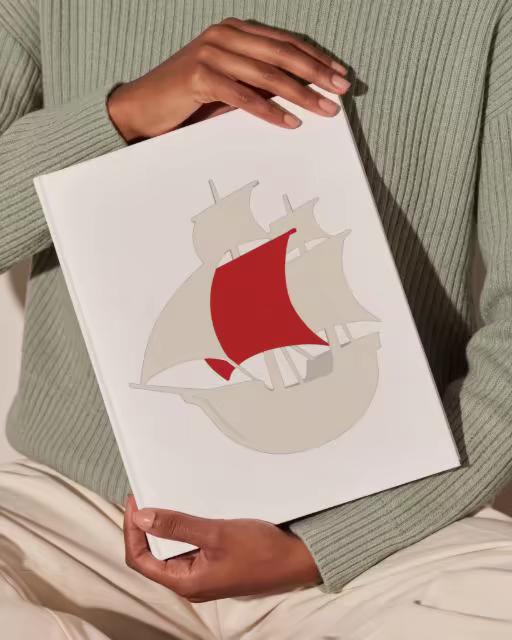 Hardcover Book Mockup Held in Both Hands