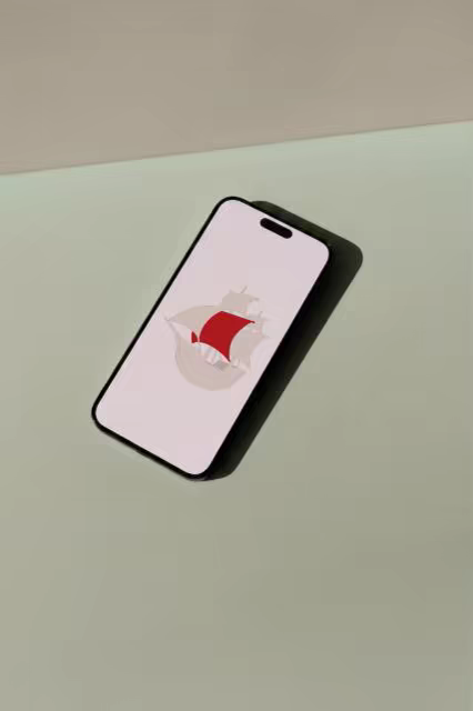 Smartphone Mockup on a Sage Green Tabletop