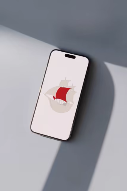 Smartphone Mockup on a Curved Gray Surface