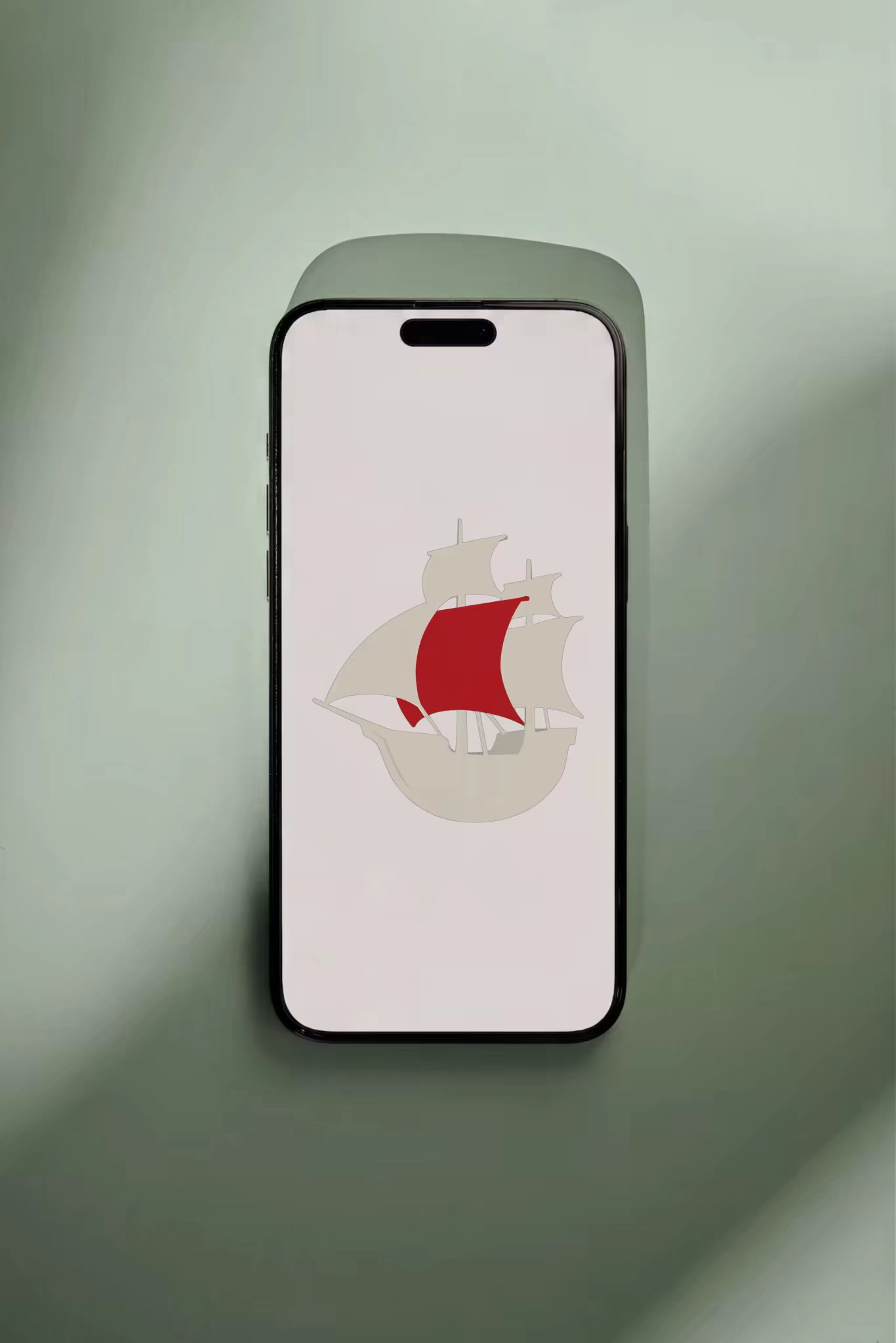 Smartphone Mockup on a Sage Green Stone Block