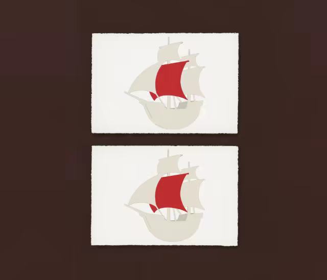 Deckle Edge Note Card Mockup on Dark Brown