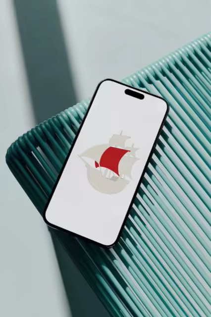 Phone Mockup on Ribbed Mint Green Furniture
