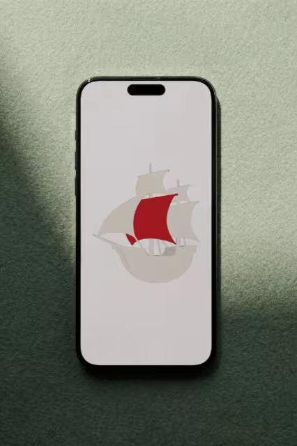 Phone Mockup on a Mottled Green Felt Surface