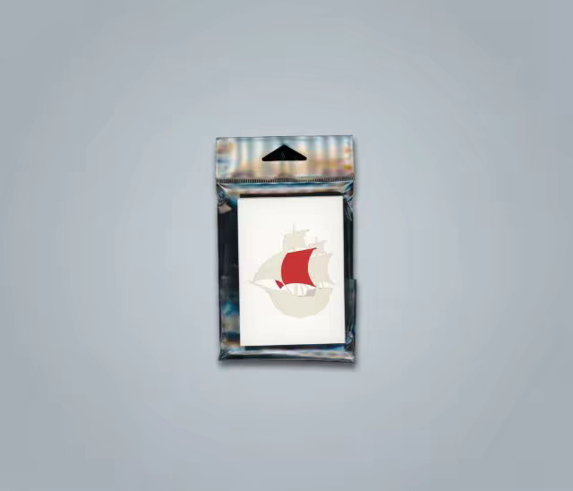 Card Mockup in a Clear Hang Tab Pouch