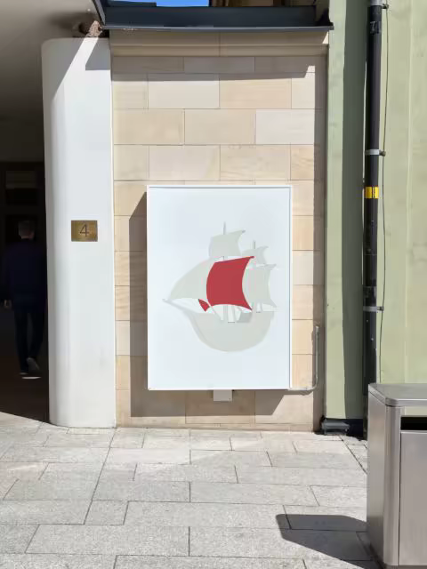 Street Lightbox Billboard Mockup on Sandstone