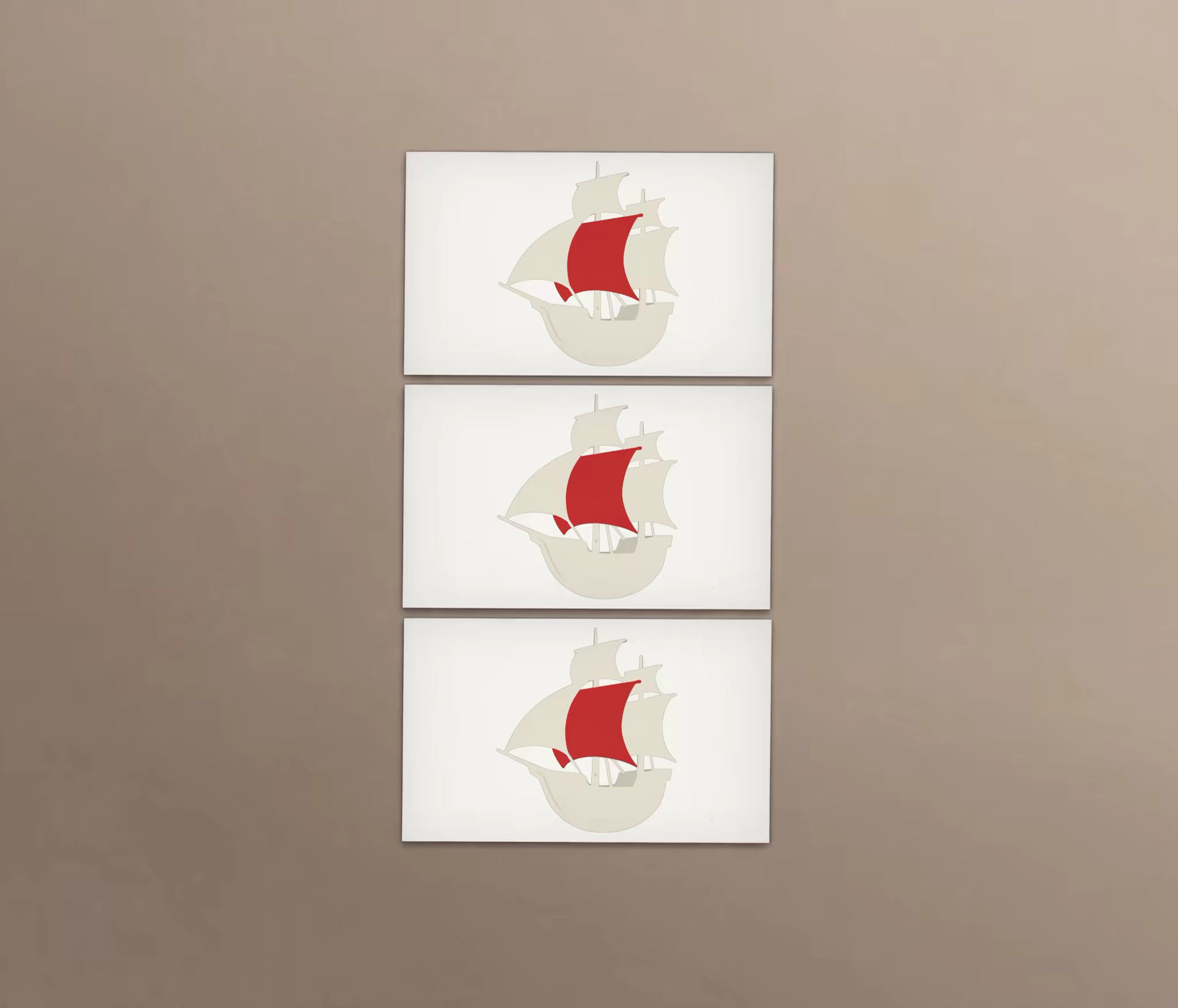 Business Card Mockup Trio on a Taupe Backdrop