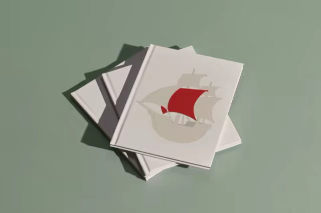 Hardcover Book Mockup Stack on Sage Green
