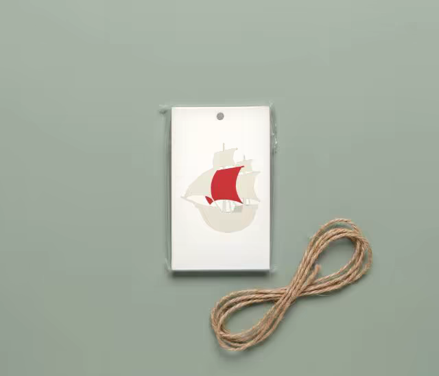 Gift Tag Mockup Pack With Jute Twine on Sage