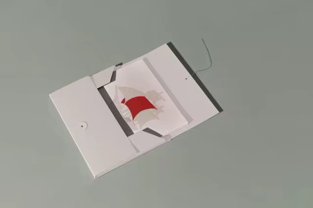 String Tie Envelope Mockup on Sage Gray