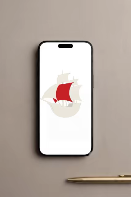 Phone Mockup Flat on a Taupe Desk With Gold Pen