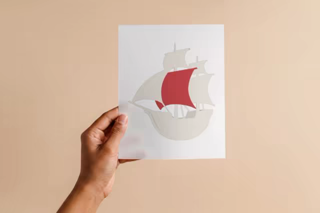 Flyer Mockup Raised Against a Warm Beige Wall