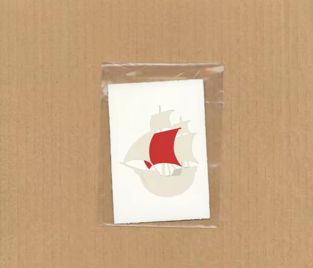Bagged Print Mockup on Corrugated Cardboard