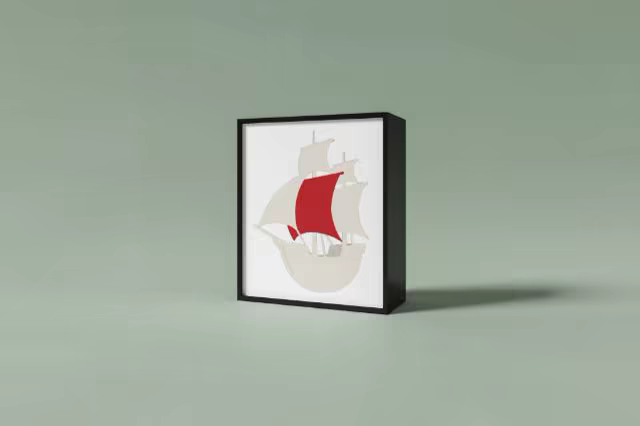 Backlit Lightbox Mockup on a Sage Green Backdrop