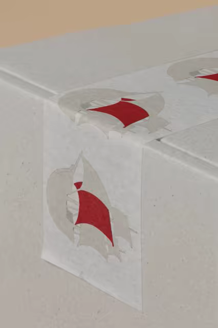 Clear Packing Tape Mockup Sealing a White Box