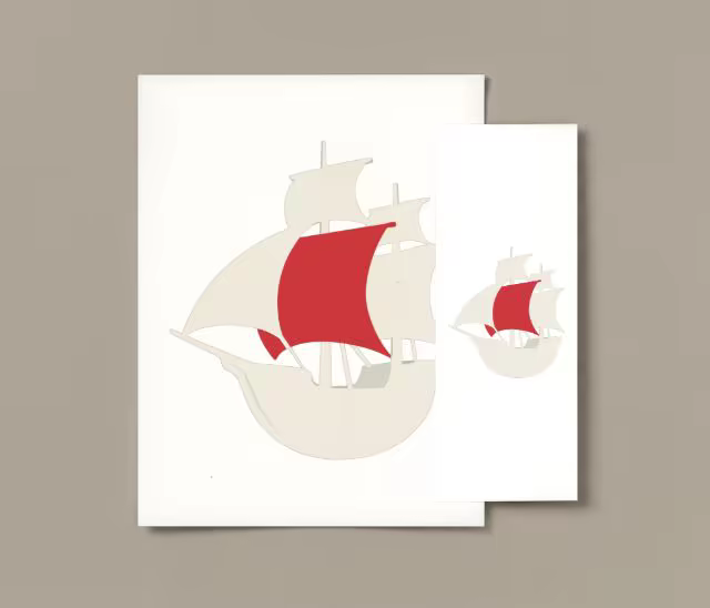 Letterhead and Card Mockup on a Warm Gray Desk