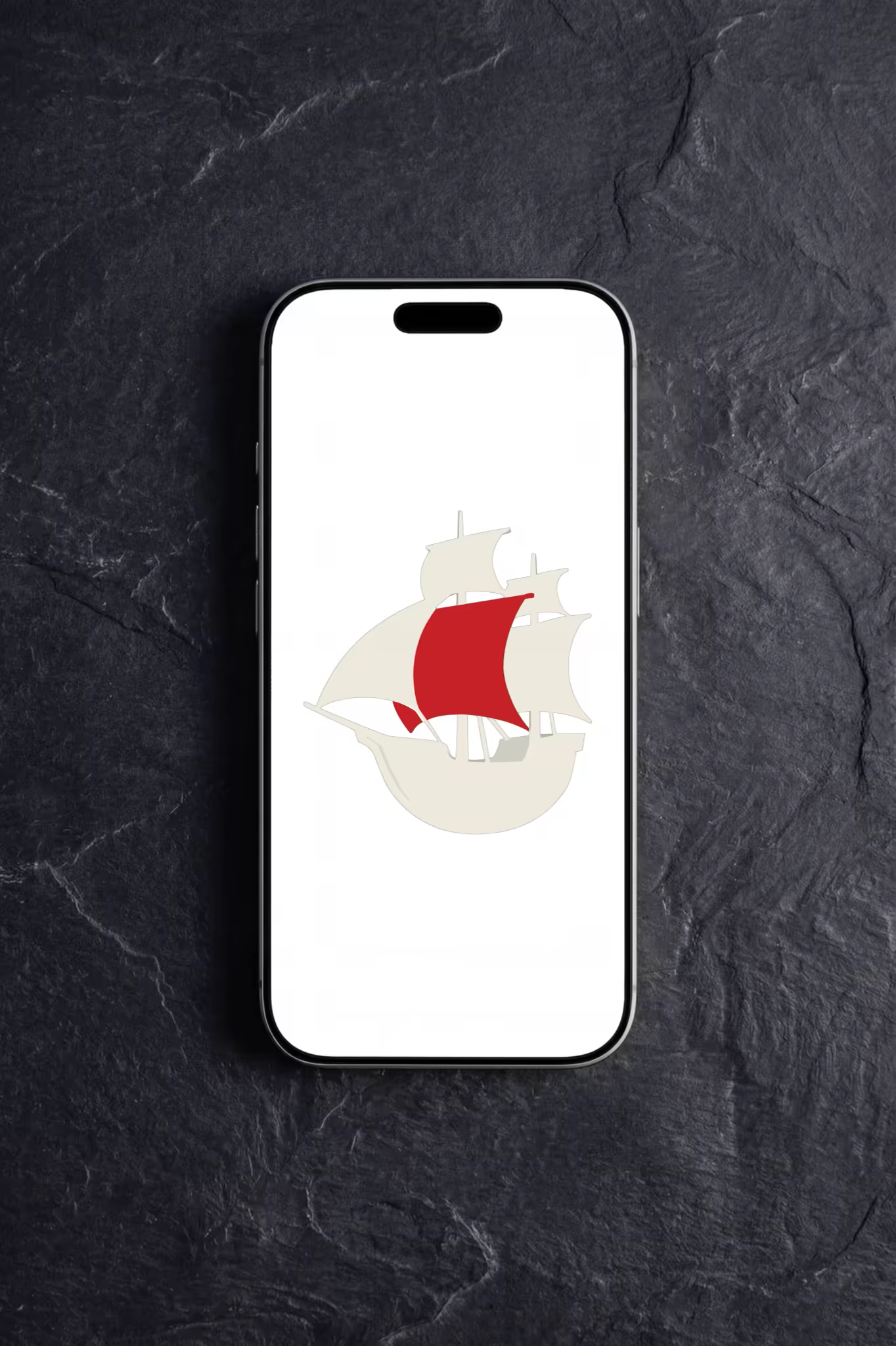 Phone Mockup on Dark Slate Stone