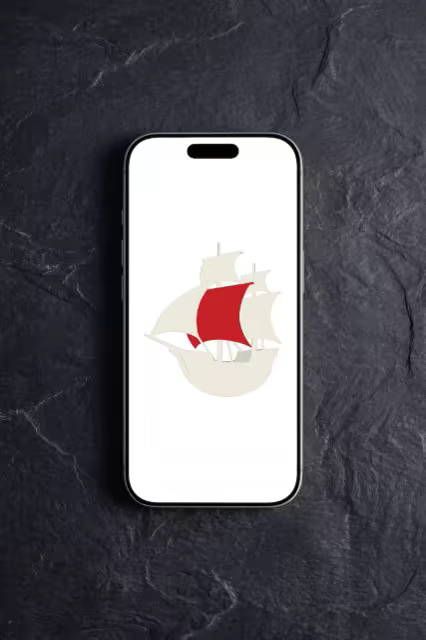 Phone Mockup on Dark Slate Stone
