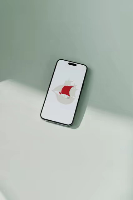 Phone Mockup in Soft Light on Pale Mint