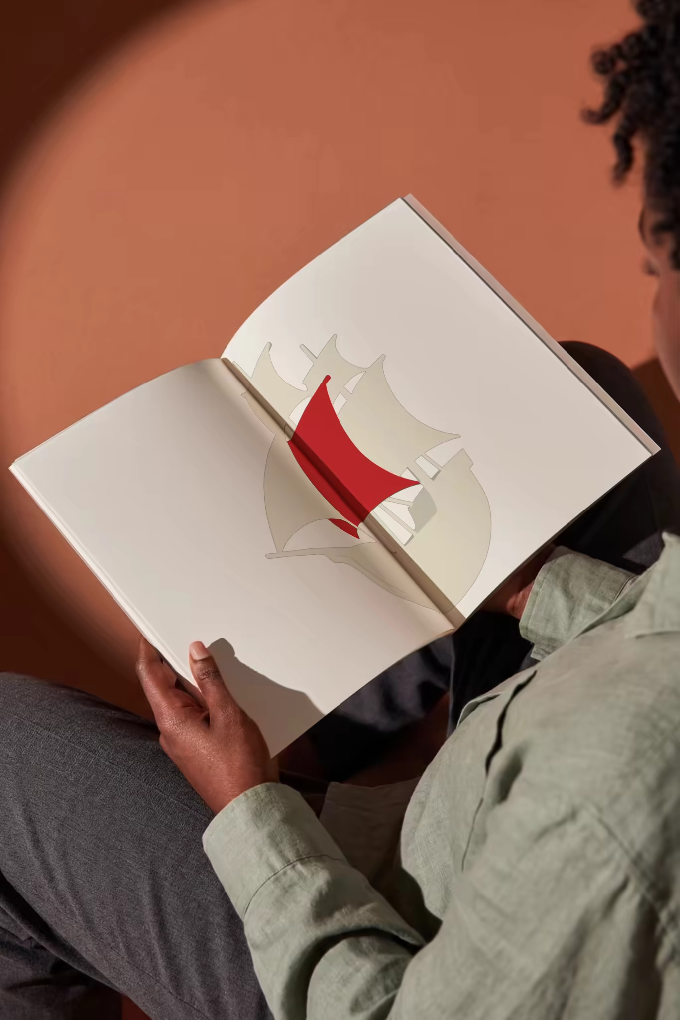 Softcover Book Mockup in a Reader's Hands