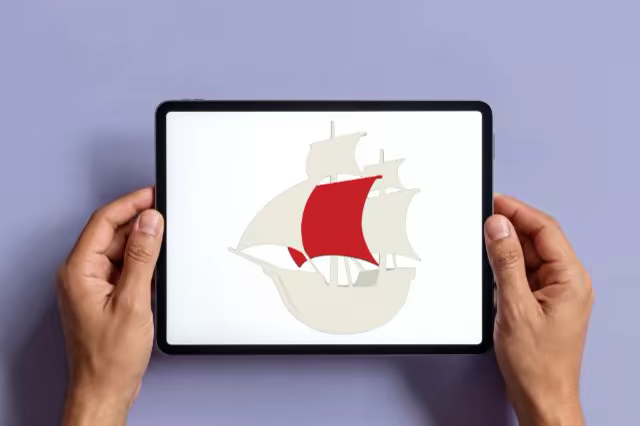 Tablet Mockup Held in Two Hands on Lilac