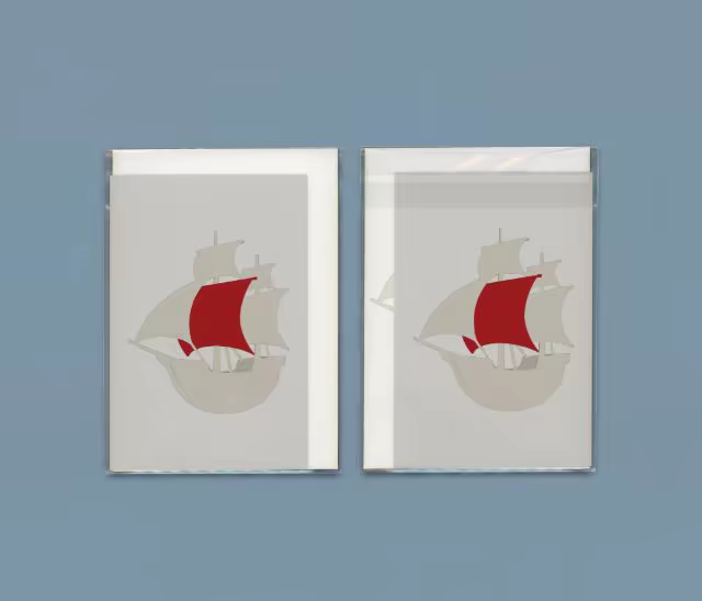 Greeting Card Mockup in Clear Cello Sleeves