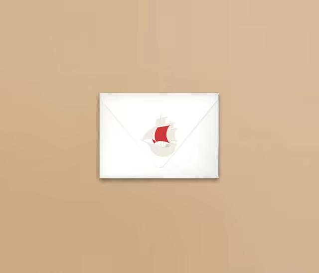 Envelope Mockup Centered on a Camel Backdrop