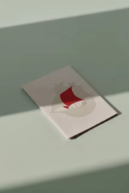 Softcover Booklet Mockup in a Band of Shadow