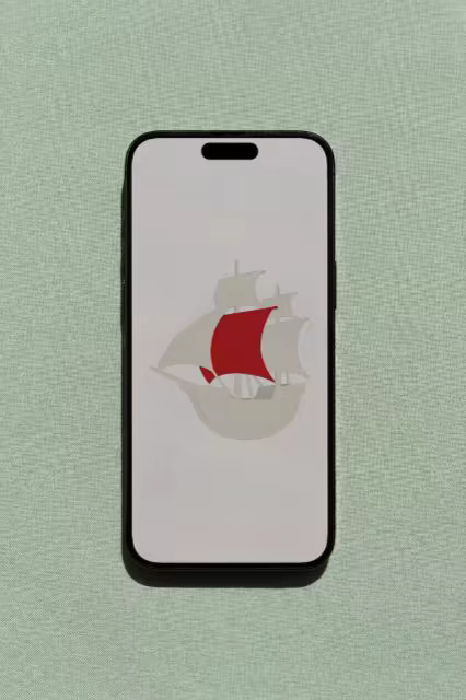 Phone Mockup Flat on Sage Woven Fabric